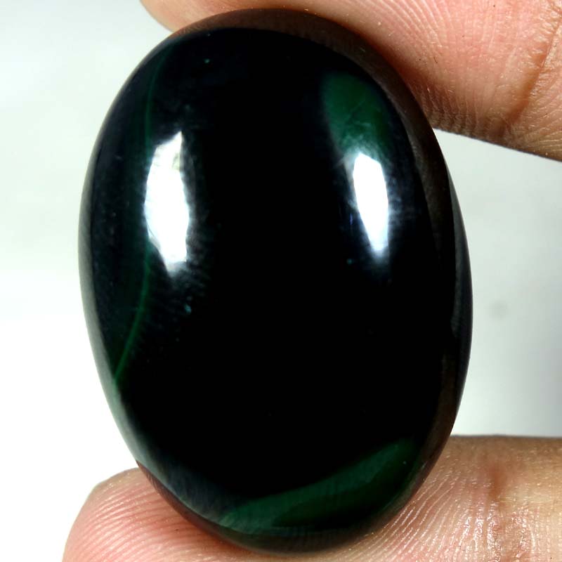 100% Natural Green Malachite Oval Shape Cab Loose Gemstones 69.75Cts 22X31X08mm