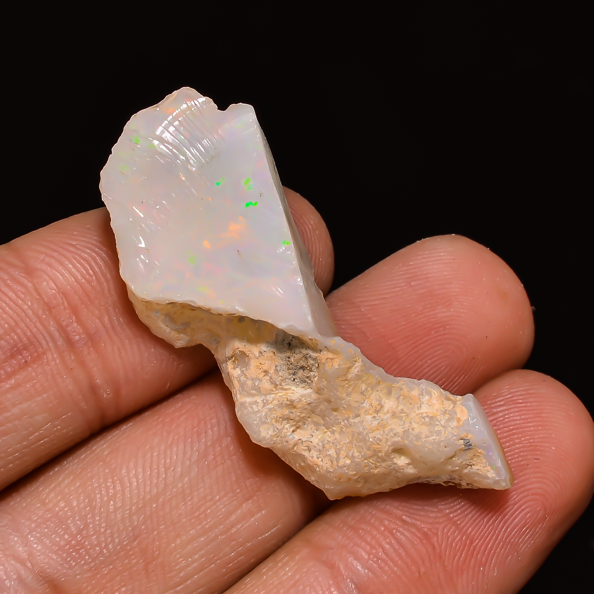 (13 X 36 x 09 MM SIZE) 19.50 Carat. NATURAL ETHIOPIAN OPAL ROUGH LOOSE ...