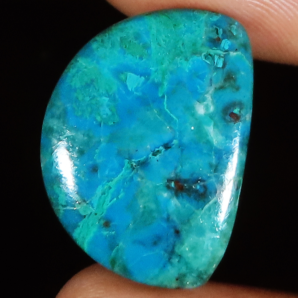 13.45 Ct 100% Natural Chrysocolla Fancy Cabochon Loose Gemstone 16x22x3 mm KL393