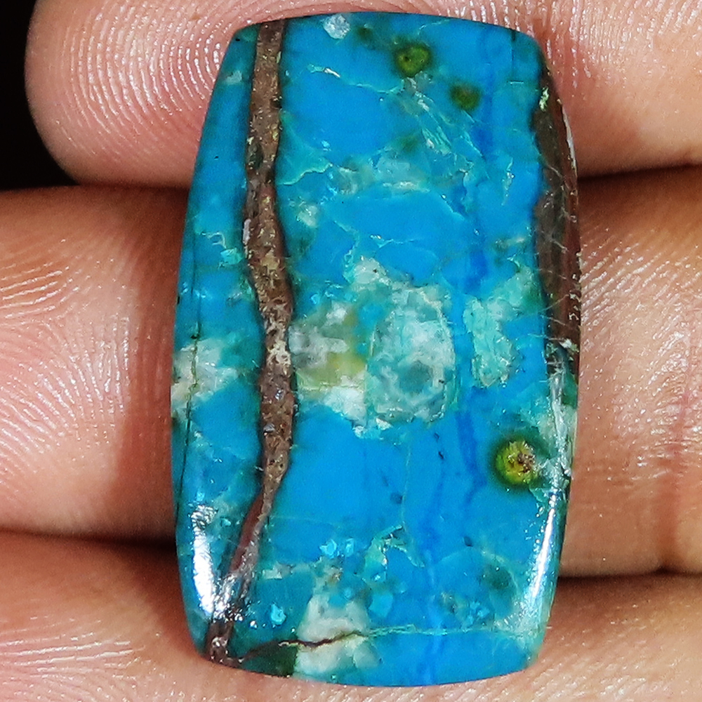 20.60 Cts 100% Natural Chrysocolla Cushion Cabochon Gemstone 18x30x3 mm LP401